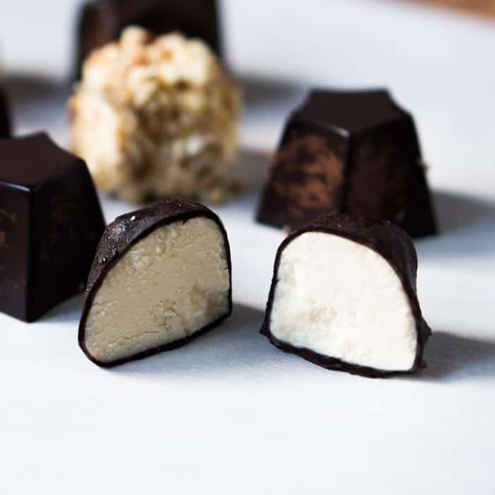 Melt-In-Your-Mouth Keto Buttercream Fat Bombs ☁️ Chocolate or Almond Covered! #keto #fatbomb