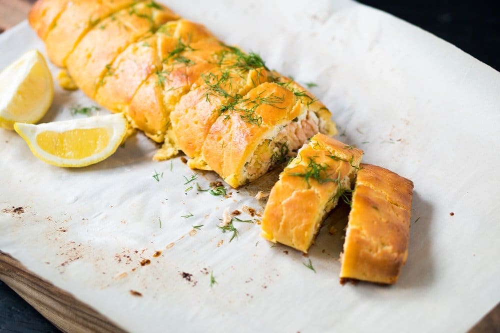 Gluten Free & Keto Smoked Salmon & Ricotta Pastry Roll-Up ?