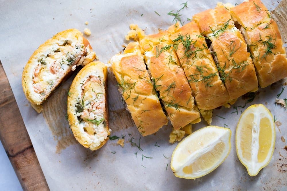 Gluten Free & Keto Smoked Salmon & Ricotta Pastry Roll-Up ?