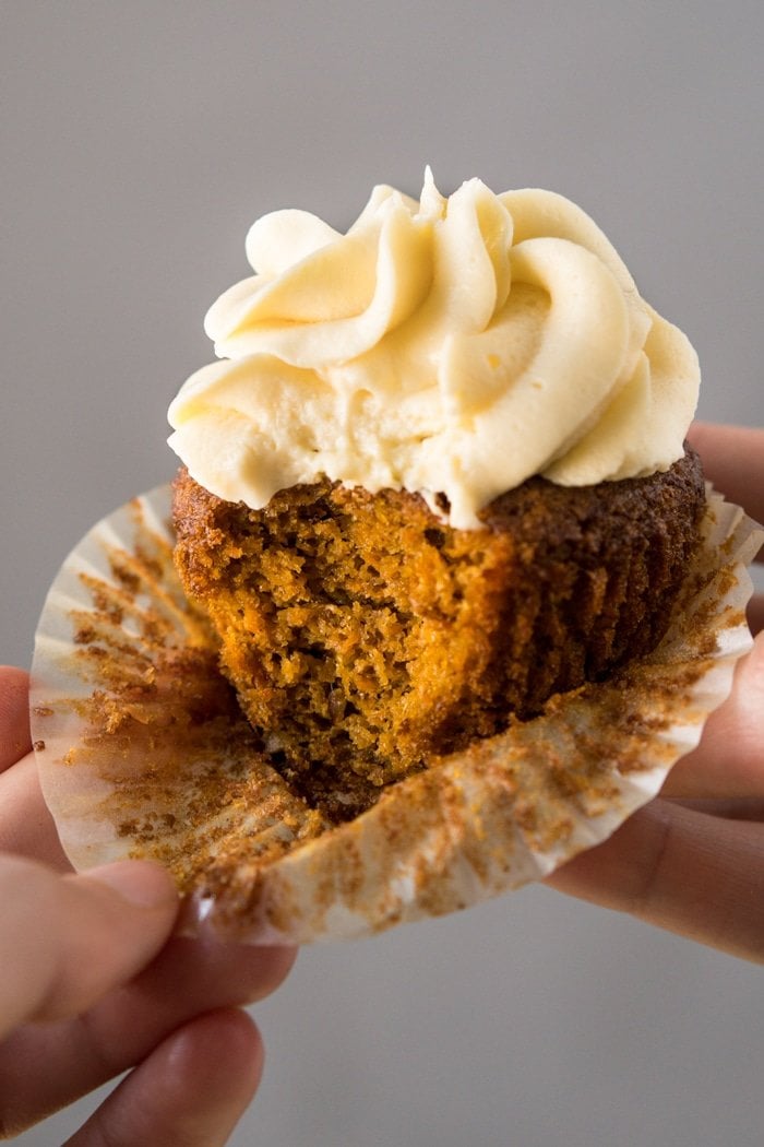 Bitten Gluten Free, Paleo & Low Carb Carrot Cake Cupcakes