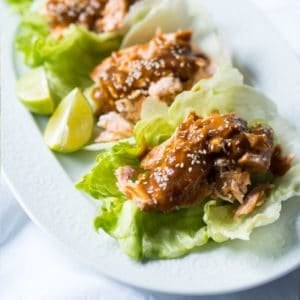 Paleo & Keto Salmon Teriyaki Lettuce Wraps ?