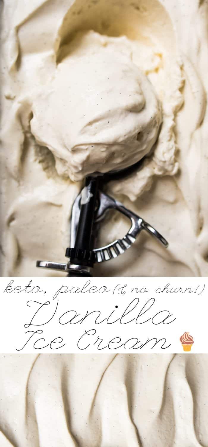 No-Churn Paleo, Low Carb & Keto Vanilla Ice Cream 🍦 #keto #lowcarb #dairyfree #paleo #healthyrecipes #icecream