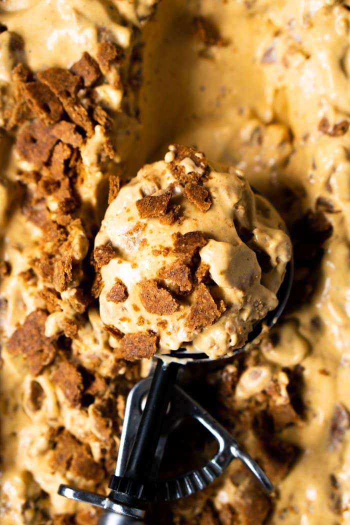 No-Churn Gluten Free & Keto Pumpkin Cheesecake Ice Cream #keto #lowcarb #healthyrecipes #pumpkin #glutenfree #icecream