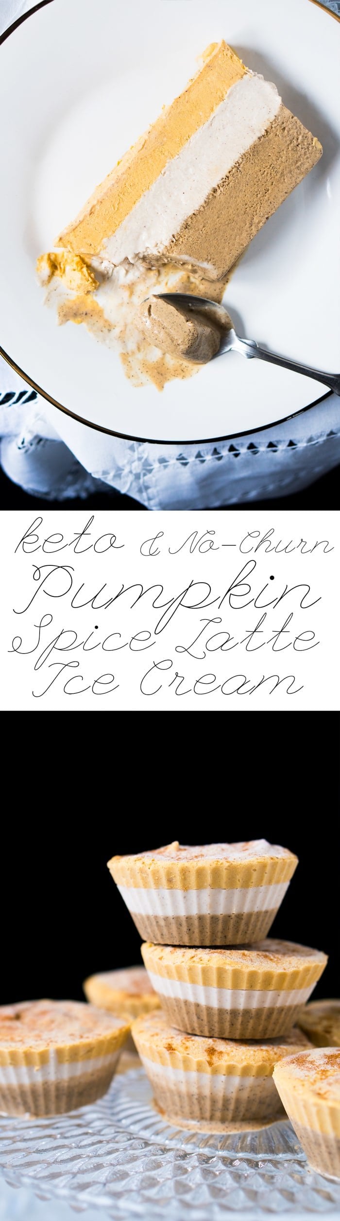 No-Churn Keto Pumpkin Spice Latte Ice Cream 🎃🍂☕ 2-4g net carbs #ketoicecream #lowcarbicecream #ketopumpkin