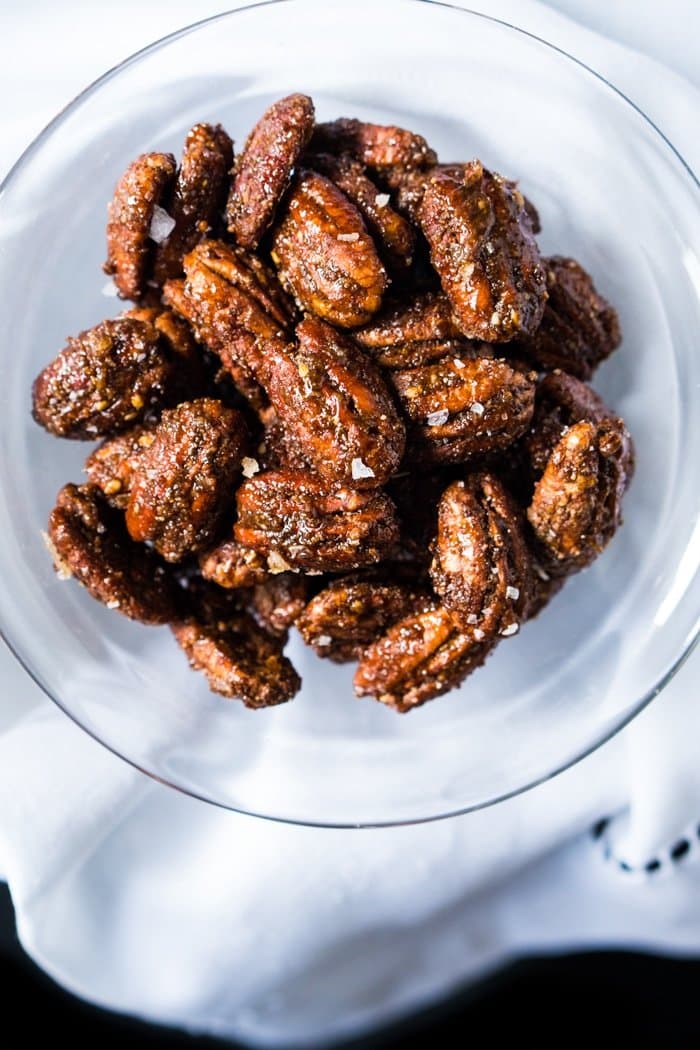 Paleo & Keto Candied Pecans #keto #lowcarb #healthyrecipes #glutenfree #pecans #paleo #dairyfree