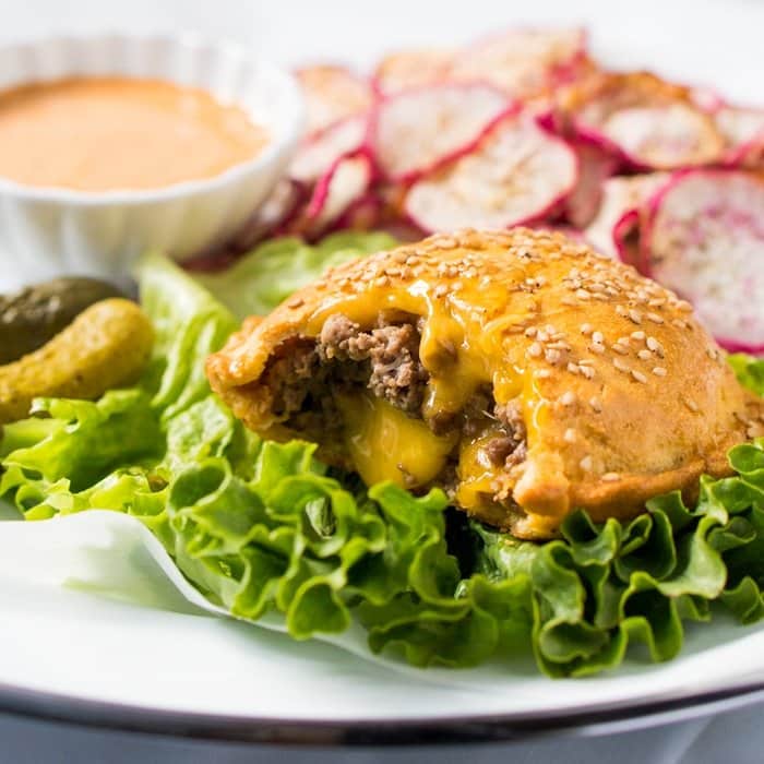 Gluten Free & Keto Cheeseburger Pockets