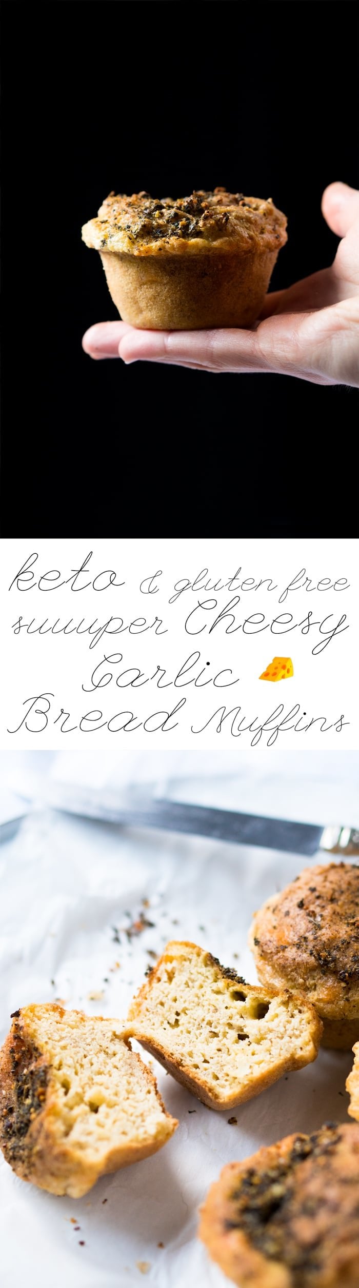 Suuuper Cheesy Gluten Free & Keto Garlic Bread Muffins 🧀 #ketobread #lowcarbbread