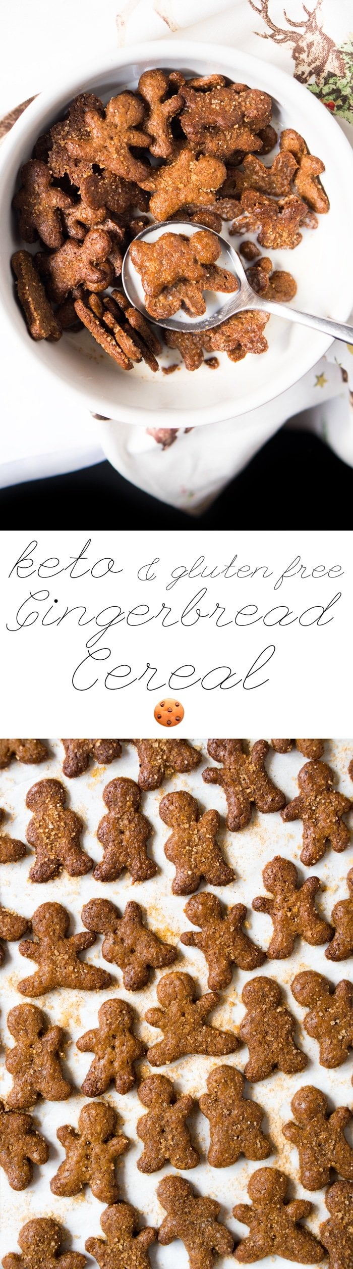 Gluten Free & Keto Gingerbread Cereal 🍪 #ketocereal #lowcarbcereal #ketogingerbread