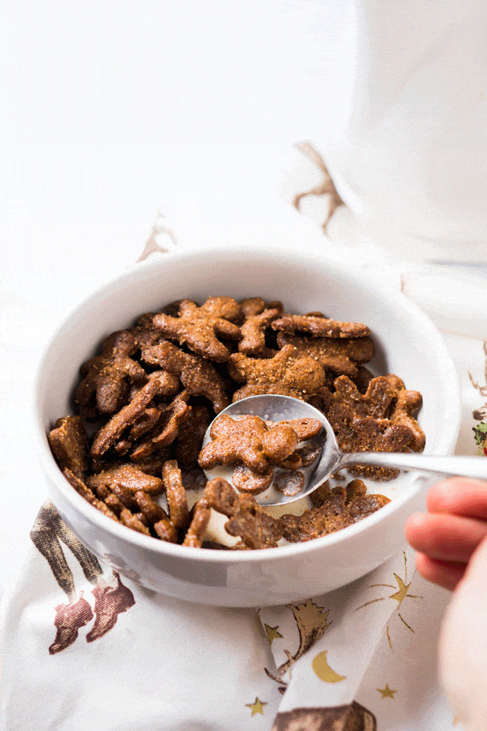 Gluten Free & Keto Gingerbread Cereal 🍪 #ketocereal #lowcarbcereal #ketogingerbread