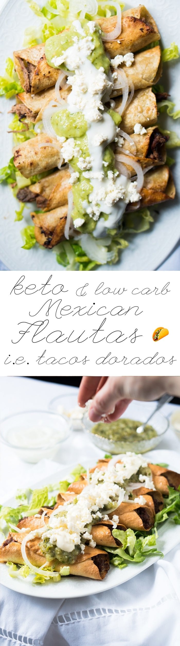 Gluten Free & Keto Mexican Flautas i.e. Tacos Dorados  🌮 #ketotortillas #ketotacos