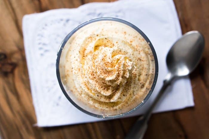 No-Bake Keto Eggnog Cheesecake For 1! 🎄 #ketocheesecake #lowcarbcheesecake 
