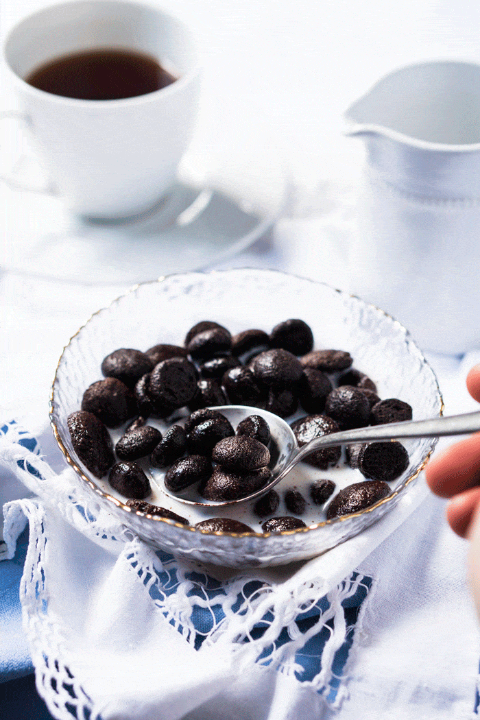 Grain Free & Keto Cocoa Puffs Cereal 🥄 #ketocereal #lowcarbcereal #ketobreakfast