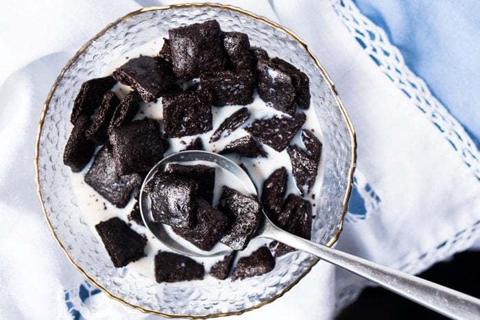 Grain Free & Keto Cocoa Puffs Cereal 🥄 #ketocereal #lowcarbcereal #ketobreakfast