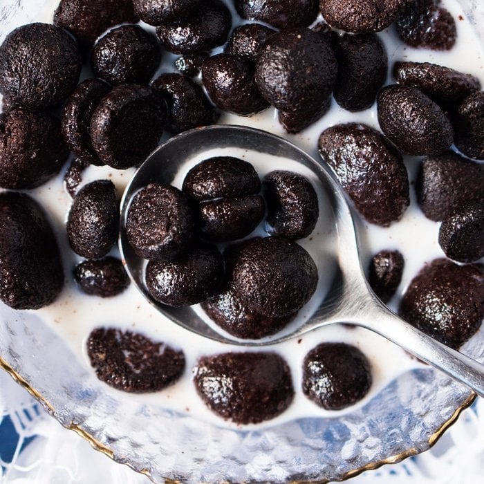 Grain Free & Keto Cocoa Puffs Cereal 🥄 #ketocereal #lowcarbcereal #ketobreakfast
