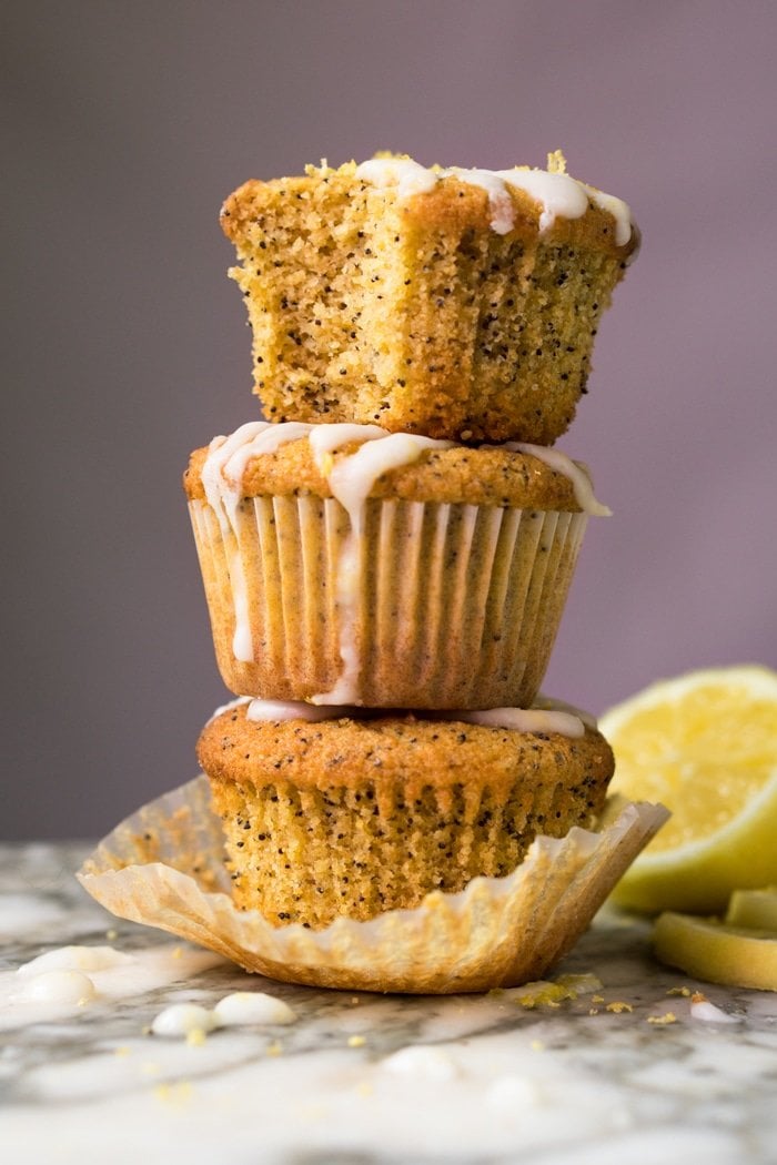 Piled-Up Paleo & Keto Lemon Poppy Seed Muffins