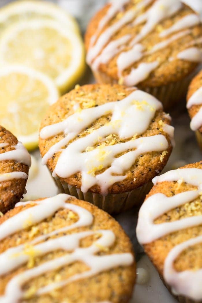 (2g net carb!) Gluten Free, Paleo & Keto Lemon Poppy Seed Muffins 🍋 #keto #lowcarb #dairyfree #paleo #healthyrecipes #muffins #ketodessert