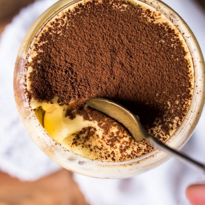 Gluten Free, Low Carb & Keto Tiramisu For 1 #keto #lowcarb #healthyrecipes #glutenfree #tiramisu