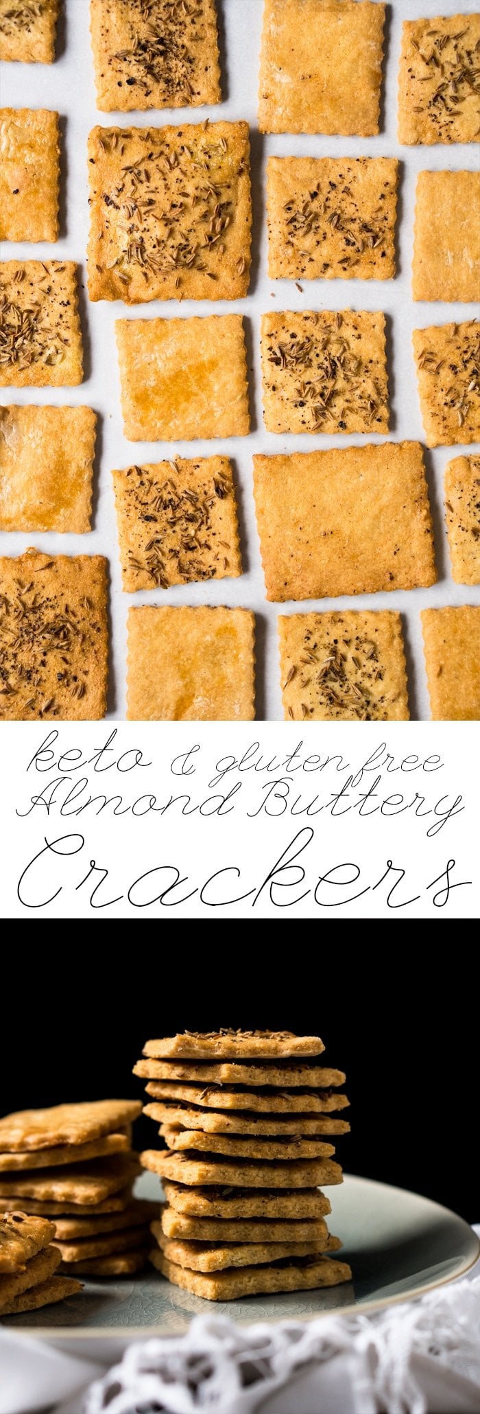 Grain Free, Gluten Free & Keto Almond Crackers 🧀 #keto #ketosnacks #ketocrackers 