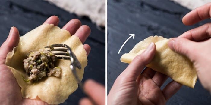 How to fold keto dumplings