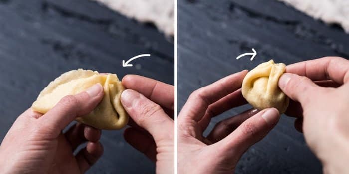 How to close and shape keto dumplings