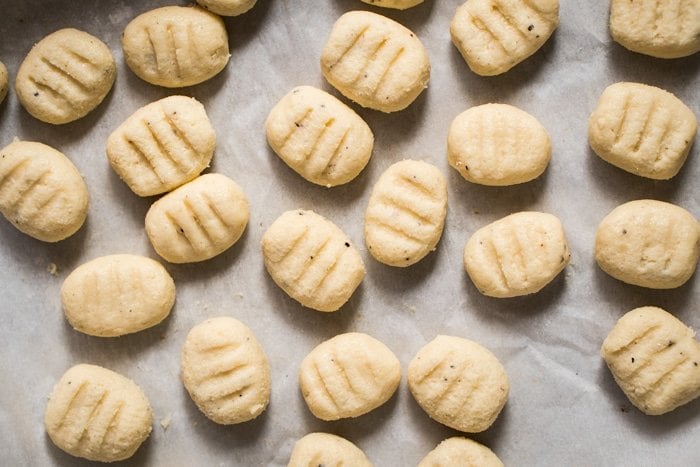 Uncooked gluten free & keto ricotta gnocchi