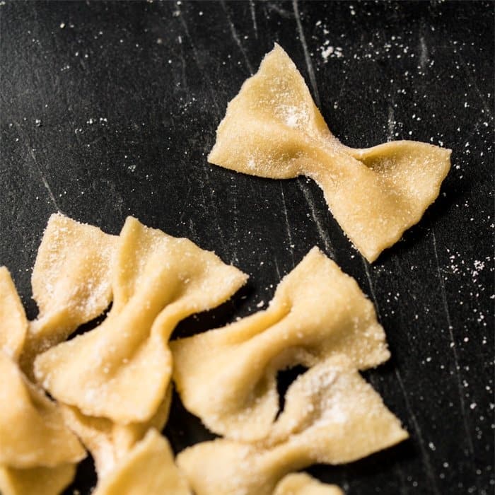 Dairy free & keto pasta in bow shape