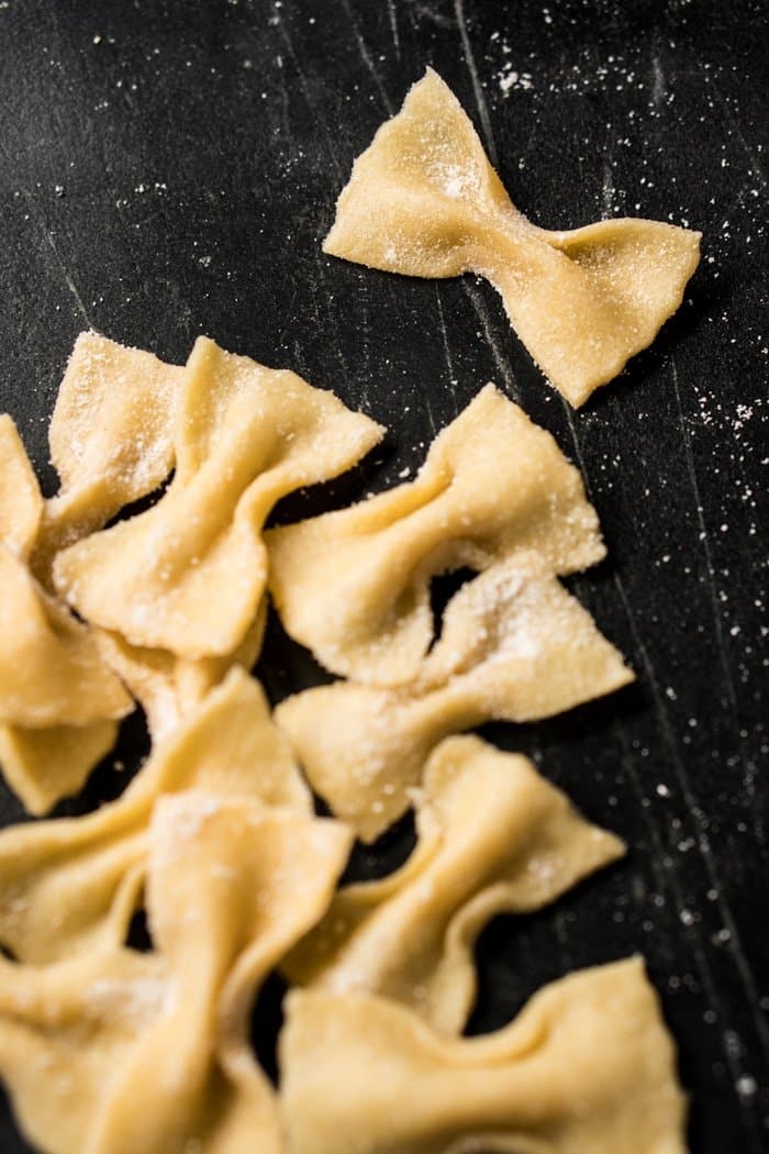Dairy free & keto pasta in bow shape