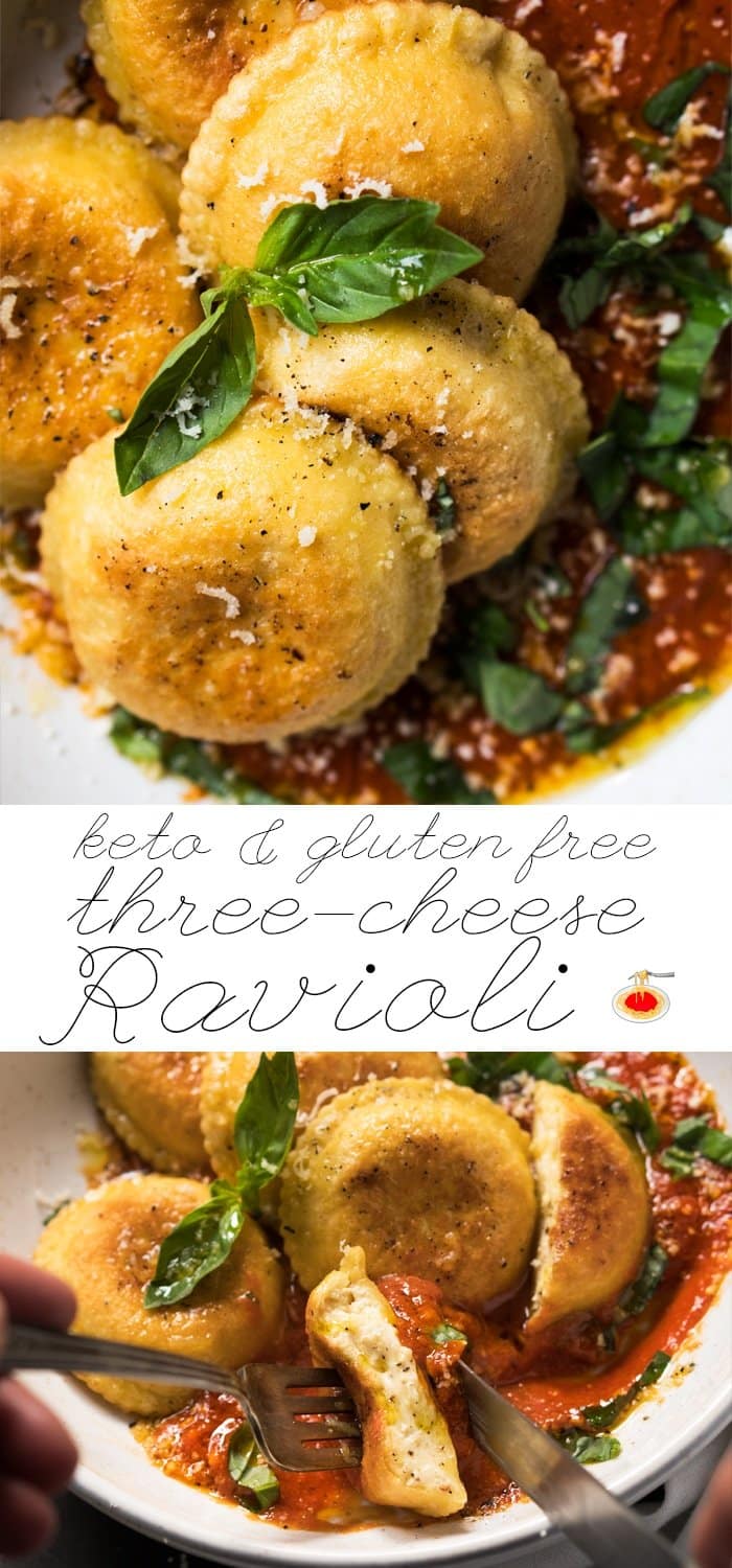 Gluten Free & Keto Three Cheese Ravioli 🧀 #keto #ketodiet #healthyrecipes #lowcarb #glutenfree
