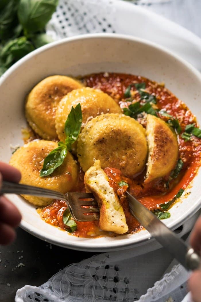 Gluten Free & Keto Three Cheese Ravioli 🧀 #keto #ketodiet #healthyrecipes #lowcarb #glutenfree