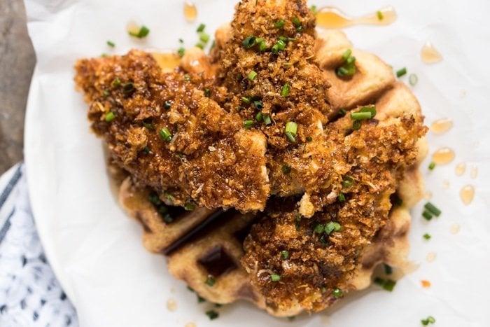 Gluten Free & Keto Fried Chicken and Waffles 🍗 #keto #ketodiet #lowcarb #glutenfree #healthyrecipes