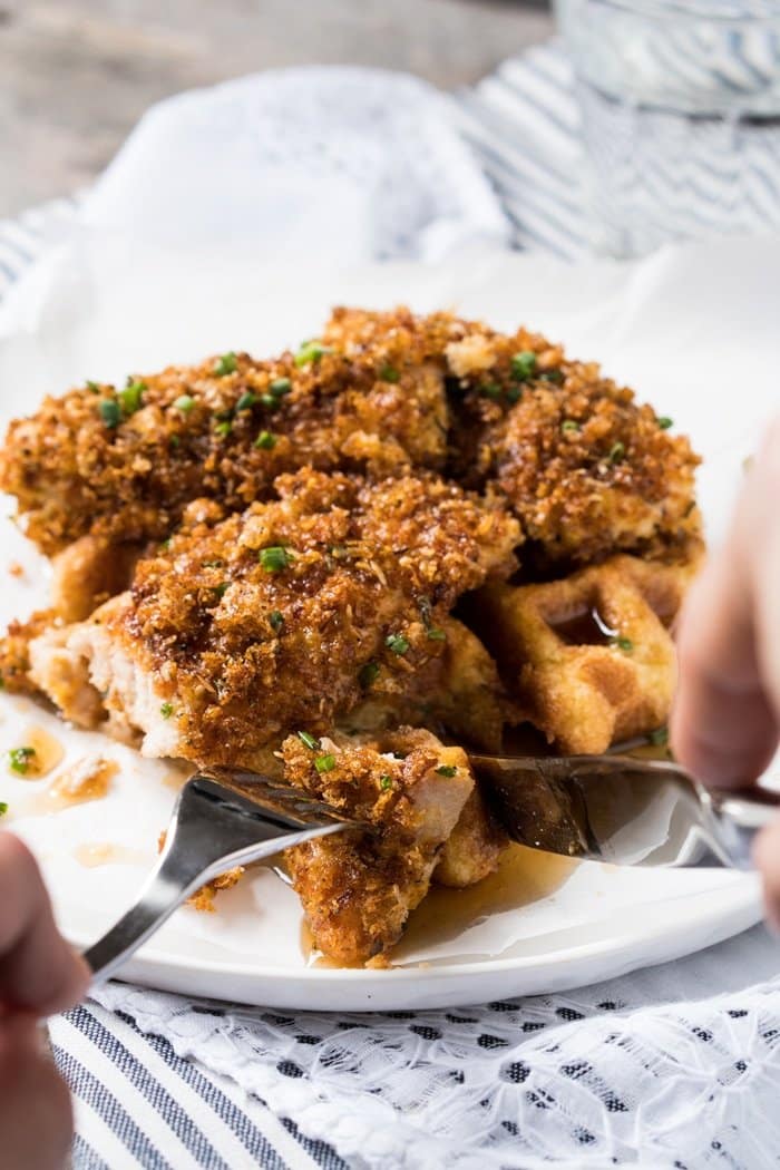 Gluten Free & Keto Fried Chicken and Waffles 🍗 #keto #ketodiet #lowcarb #glutenfree #healthyrecipes