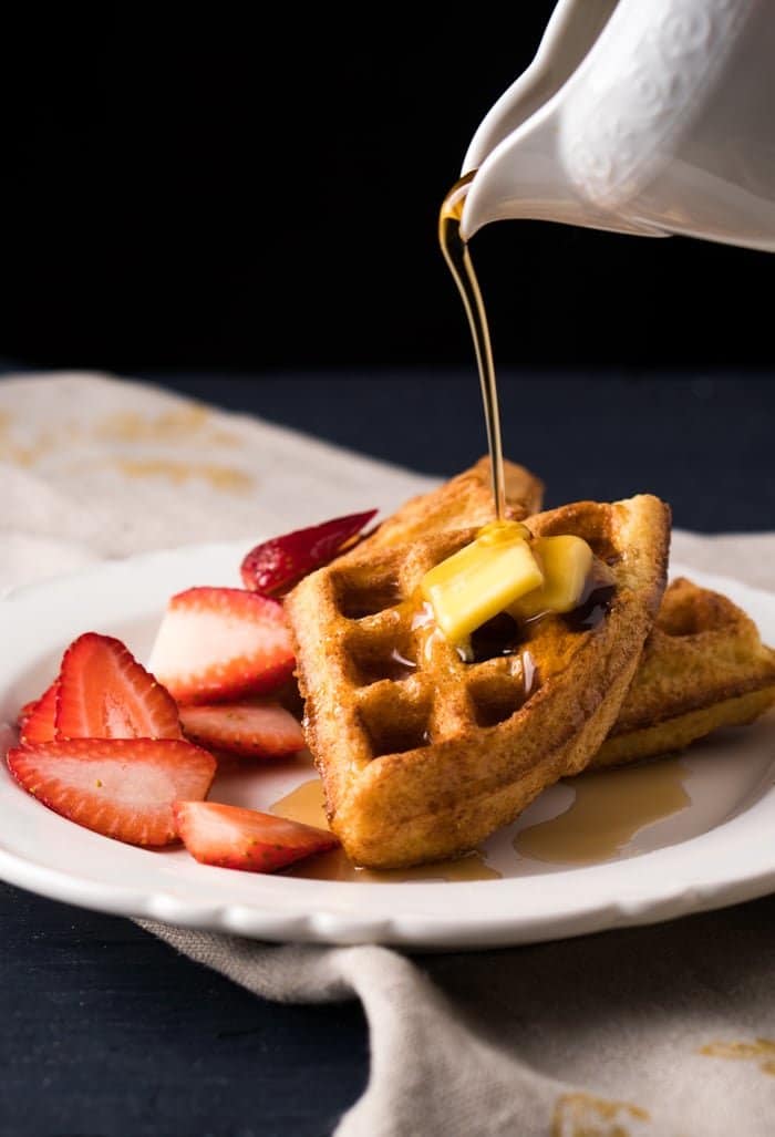 Dairy Free & Keto Waffles with sugar free syrup