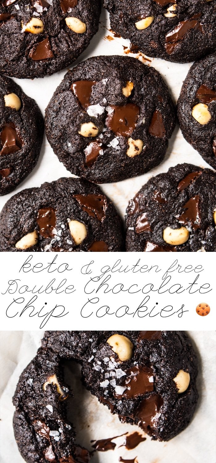 Gluten Free & Keto Double Chocolate Chip Cookies 🍪 #keto #glutenfree #healthyrecipes #ketodiet