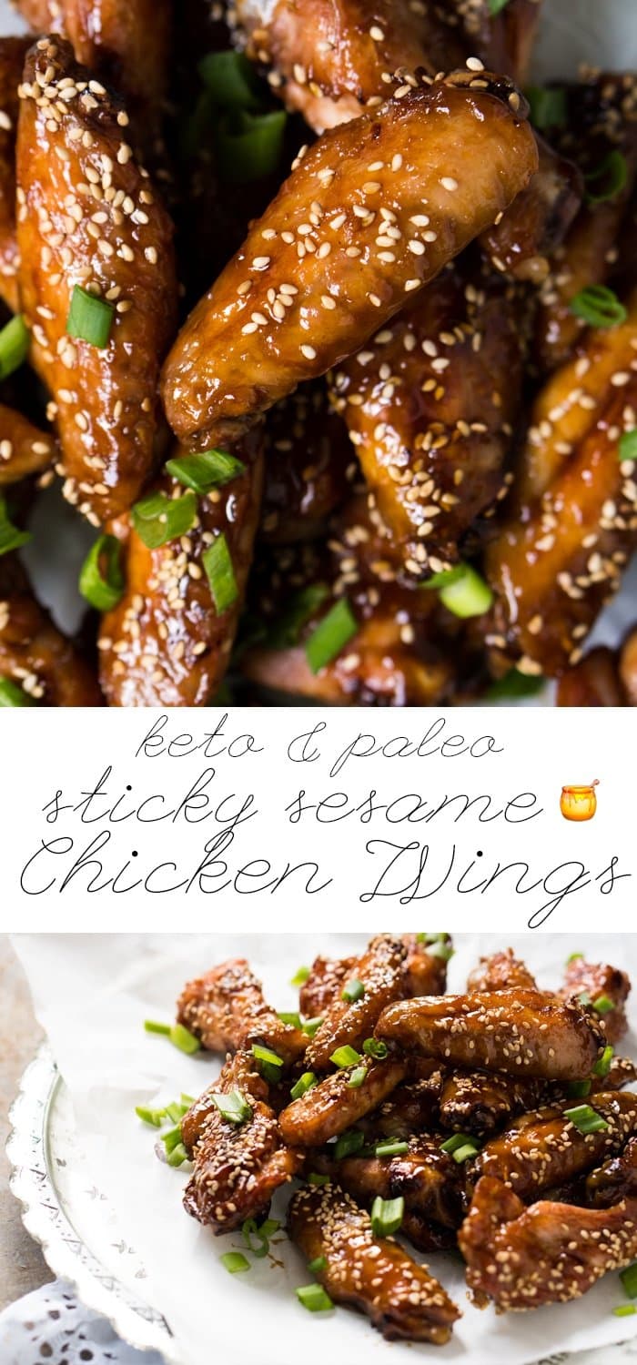 Paleo, Low Carb & Keto Sesame Chicken Wings 🍯 Sticky & easy! #keto #paleo #healthyrecipes #lowcarb
