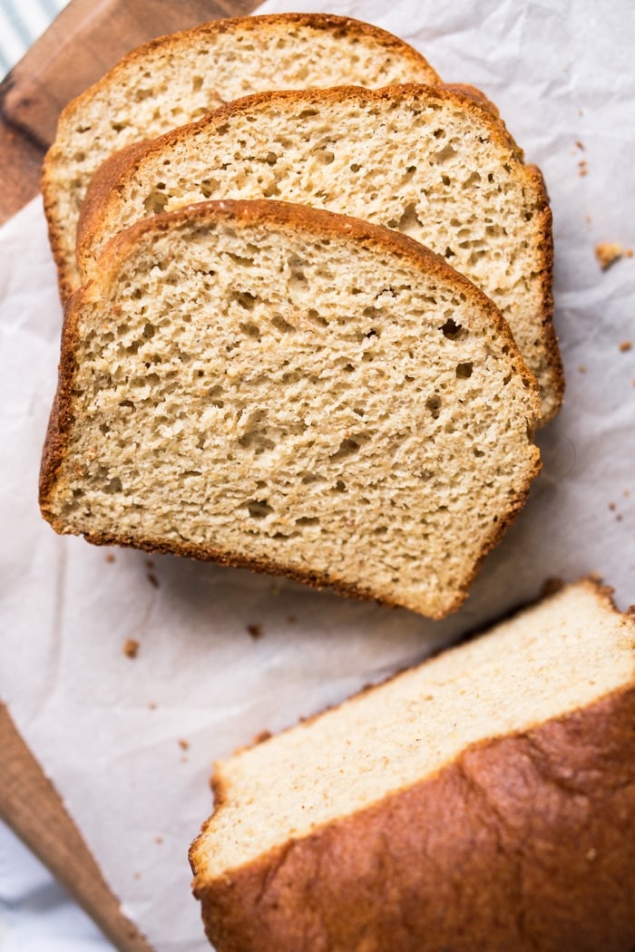 Gluten free and keto bread slices