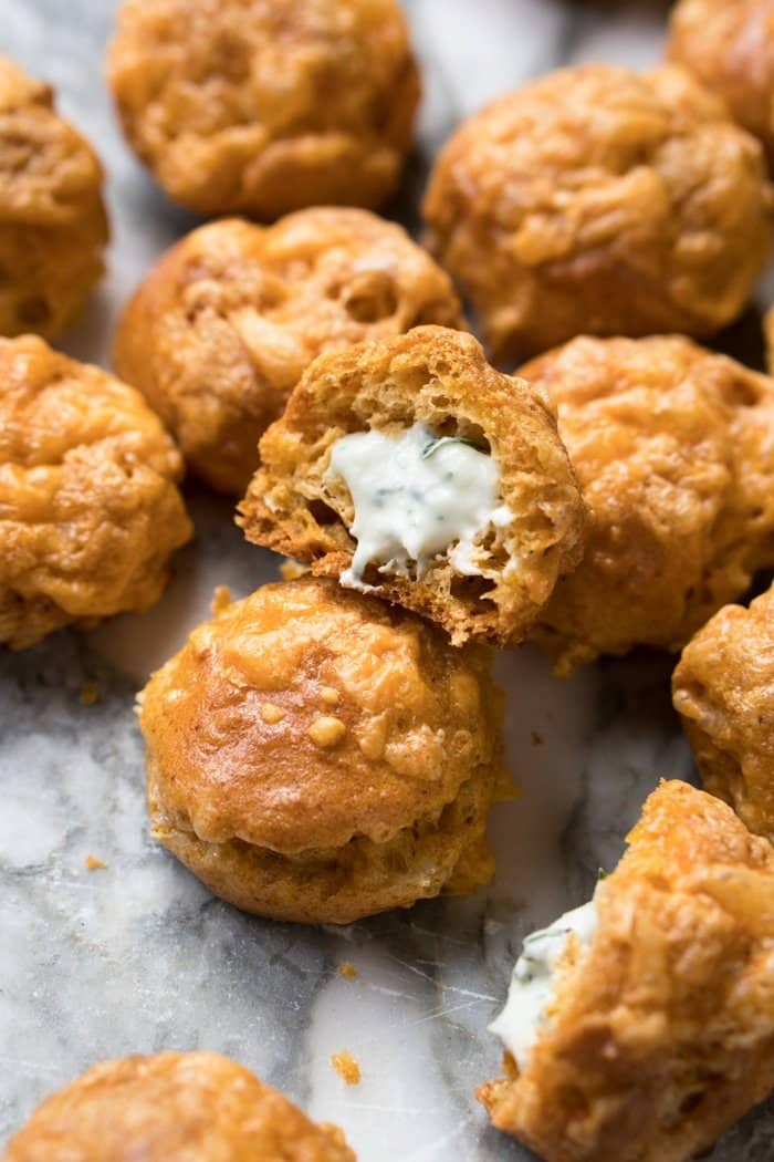 Gluten Free, Low Carb & Keto Cheese Puffs (i.e. Gougères) 🧀 #keto #lowcarb #glutenfree #healthyrecipes #ketodiet