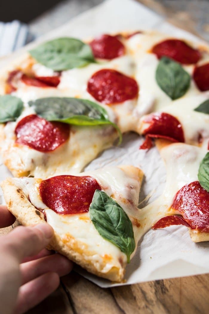 Gluten Free, Dairy Free & Keto Stove Top Pizza Crust 🍕 #keto #ketorecipes #lowcarb #dairyfree #glutenfree #pizza #healthyrecipes