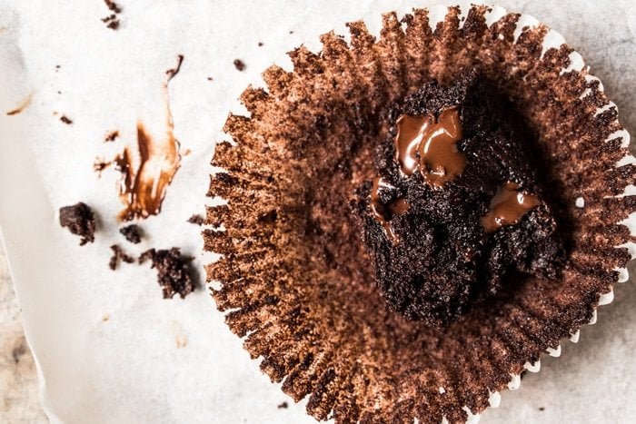 Gluten Free, Paleo & Keto Double Chocolate Muffins 🍫 Extra fudgy! #keto #ketodessert #lowcarb #paleo #glutenfree #chocolate #muffins #healthyrecipes
