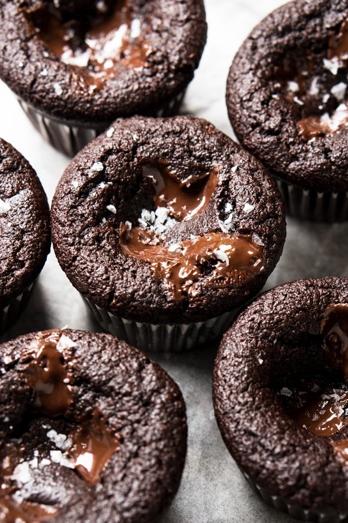 Gluten Free, Paleo & Keto Double Chocolate Muffins 🍫 Extra fudgy! #keto #ketodessert #lowcarb #paleo #glutenfree #chocolate #muffins #healthyrecipes