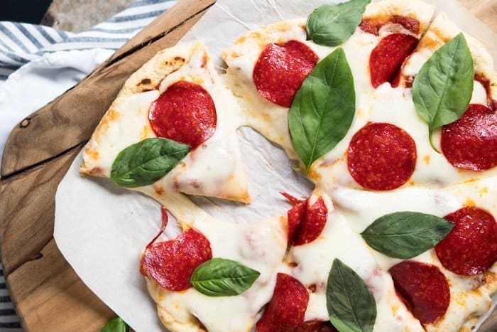 Stove-Top Gluten Free, Dairy Free & Keto Pizza Crust #keto #ketorecipes #lowcarb #dairyfree #glutenfree #pizza #healthyrecipes