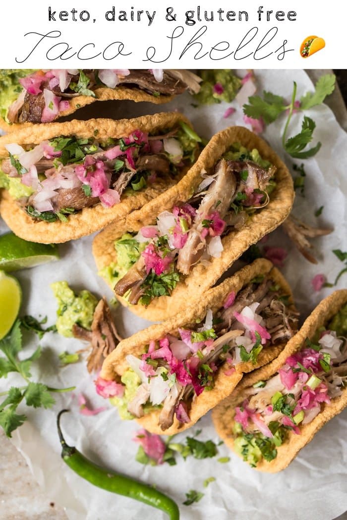 Gluten Free, Low Carb & Keto Taco Shells 🌮 #keto #lowcarb #dairyfree #healthyrecipes #ketodinners #tacos #mexican #glutenfree