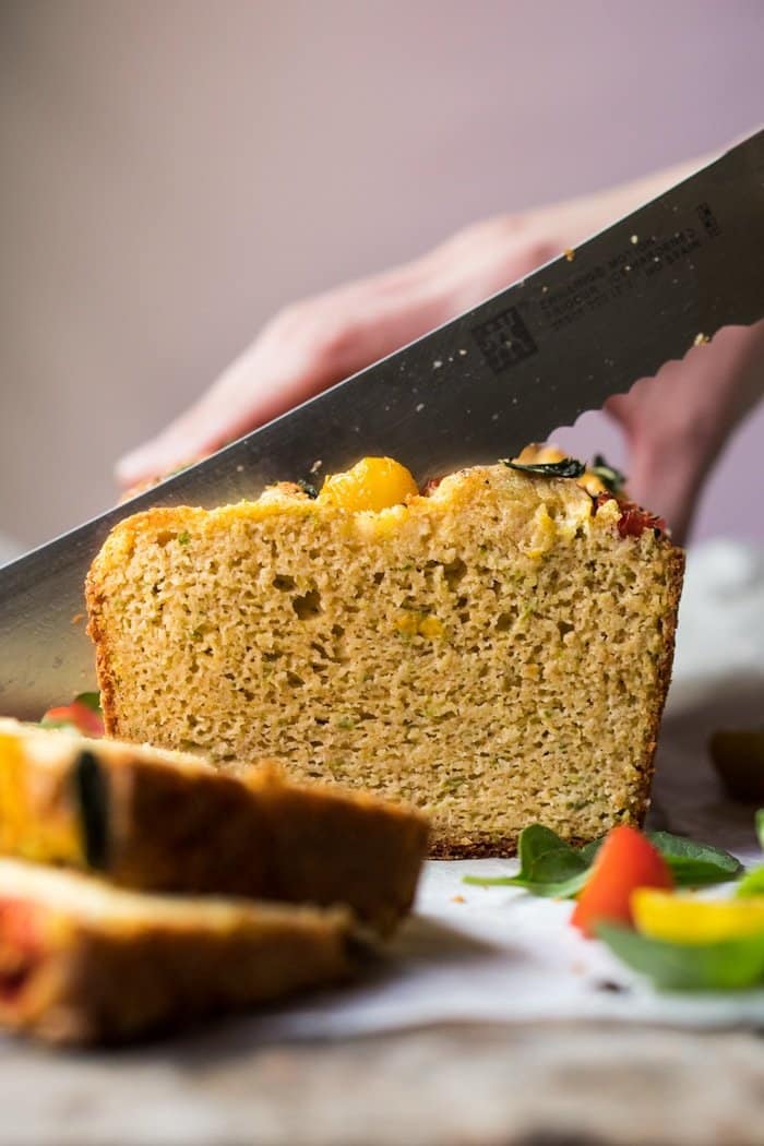 Gluten Free, Paleo & Keto Savory Zucchini Bread 🍞 #keto #ketodiet #lowcarb #paleo #glutenfree #ketobread #healthyrecipes #zucchini