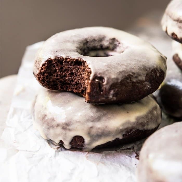 Piled Keto Chocolate Donuts