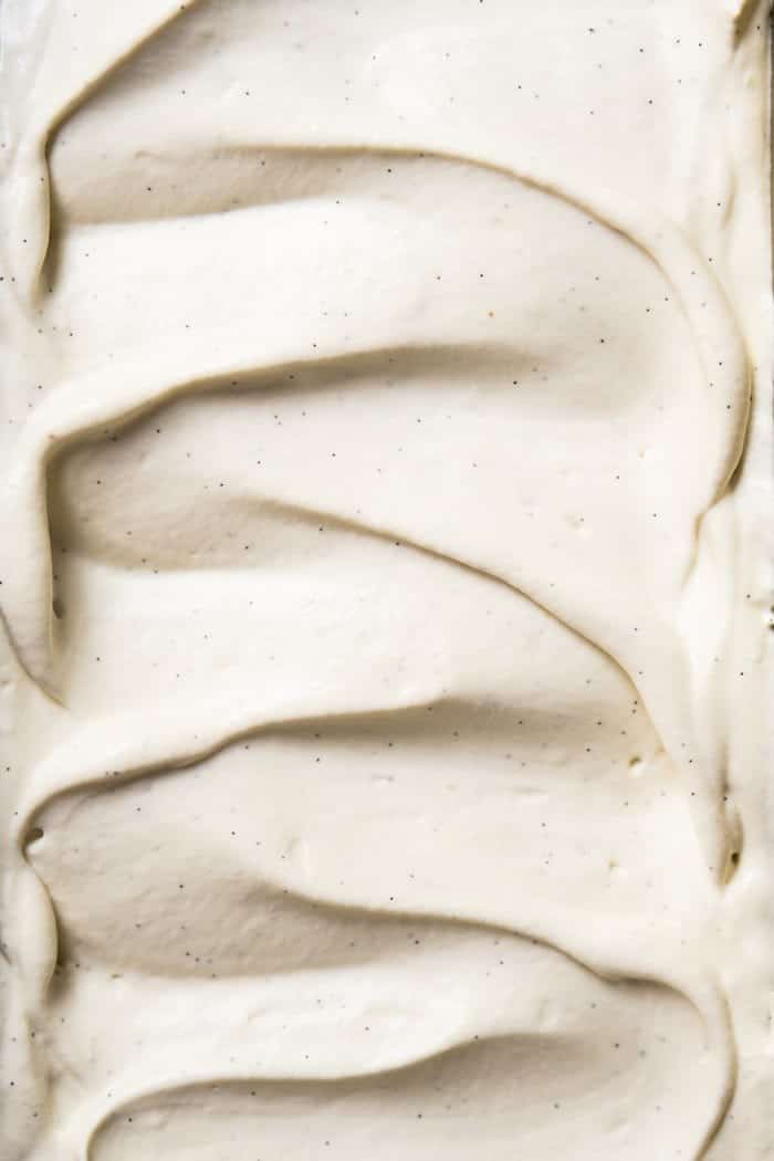 Closeup showing super creamy texture of the paleo frozen yogurt