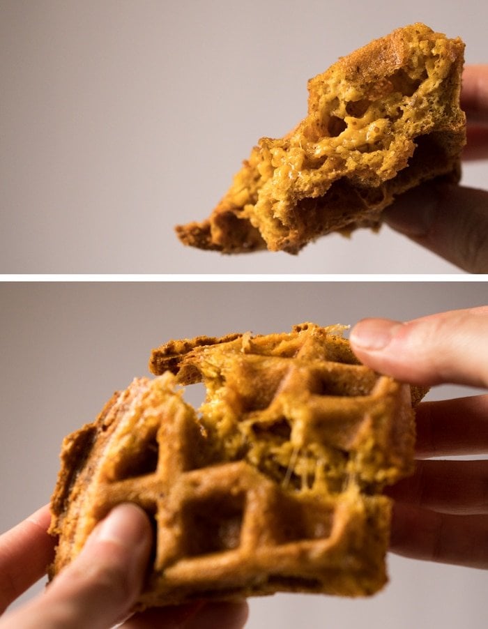 (1g net carb!) Gluten Free, Low Carb & Keto Grilled Cheese Waffles #keto #glutenfree #lowcarb #healthyrecipes #waffles #grilledcheese