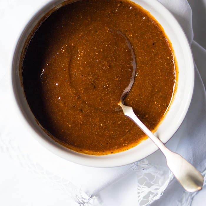 15-Minute Gluten Free, Paleo & Keto BBQ Sauce From Scratch #keto #glutenfree #lowcarb #healthyrecipes #paleo #bbq #barbecue
