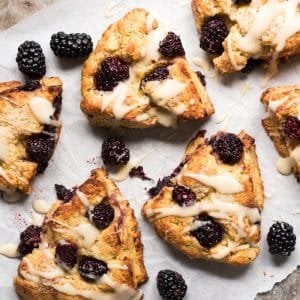 Gluten Free, Paleo & Keto Blackberry Scones #keto #lowcarb #glutenfree #paleo #healthyrecipes #scones #ketodessert #ketorecipes #ketodiet