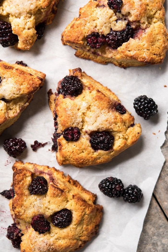 Gluten Free, Paleo & Keto Blackberry Scones #keto #lowcarb #glutenfree #paleo #healthyrecipes #scones #ketodessert #ketorecipes #ketodiet