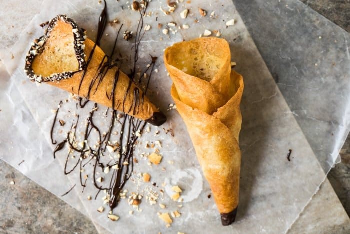 Gluten Free & Keto Ice Cream Cones #keto #lowcarb #healthyrecipes #dairyfree #gluten free #icecream