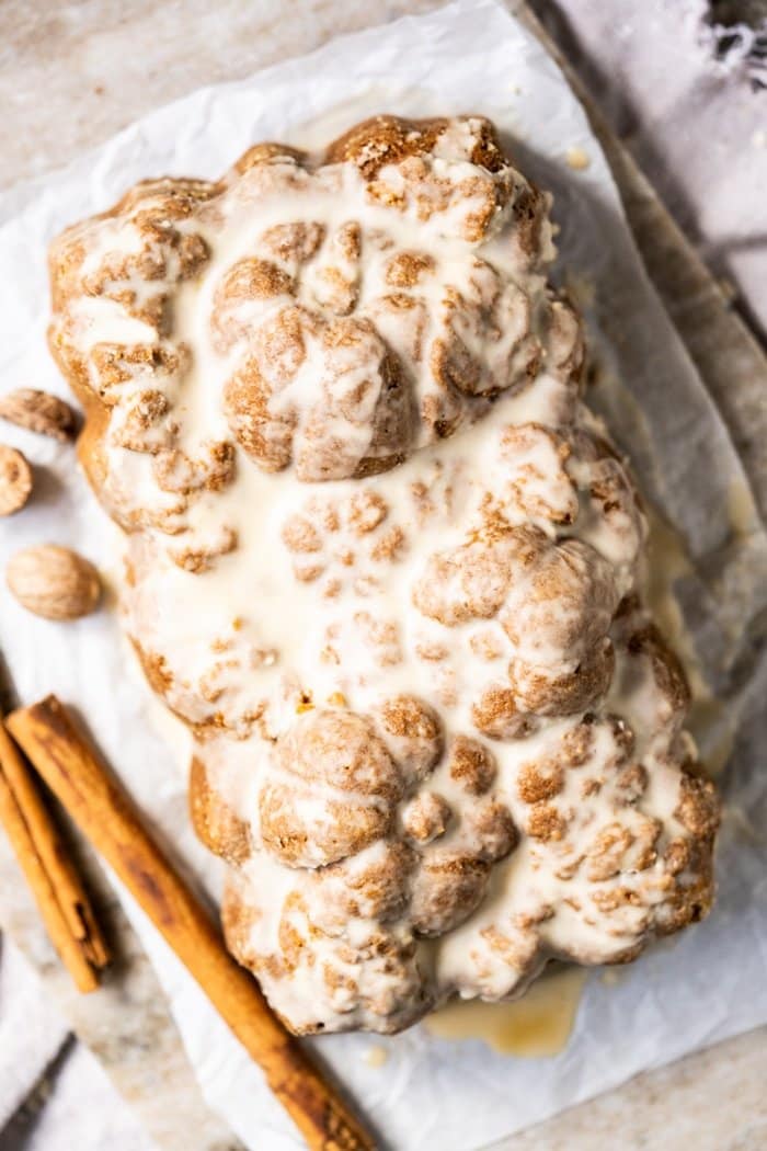Glazed paleo & keto pumpkin bread